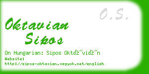 oktavian sipos business card